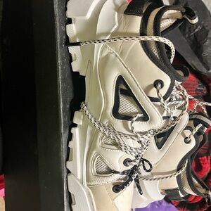 Alexander McQueen White and Black Sneakers